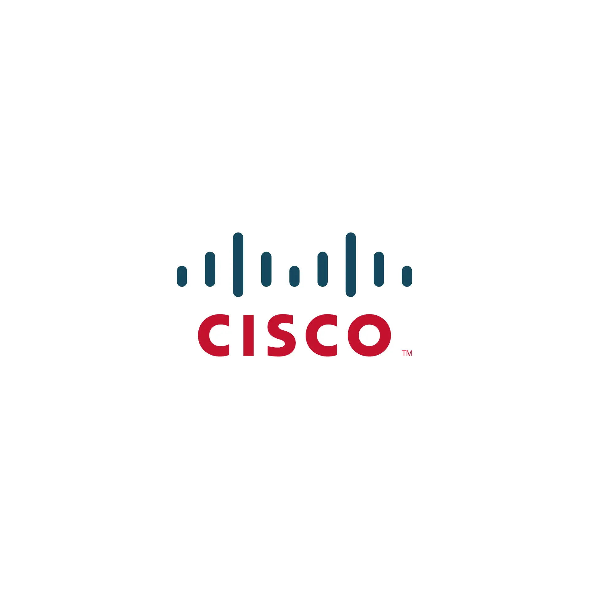 Logotipo oficial de Cisco Systems en rojo y azul, partner de electrónica de red y seguridad de dtc group.